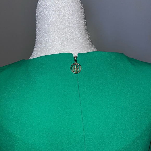 Tommy Hilfiger Green Mini Dress with Buttoned Sleeves - Picture 4 of 8